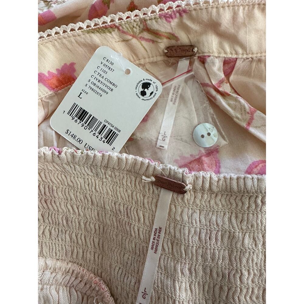 Free People Easy to Love 2 Piece Multicolor Floral  Maxi Skirt Set Size L - NWT - Picture 6 of 8